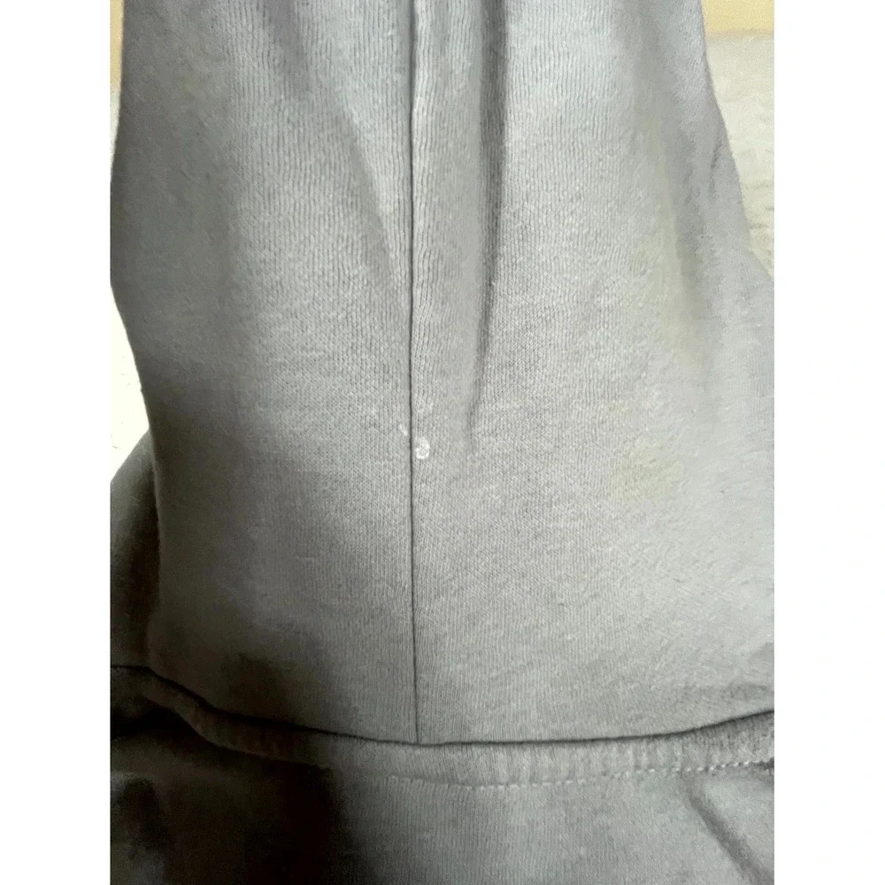The North Face Hoodie Mens Small Gray Cotton Fleece Lined Drawstring Pullover‎